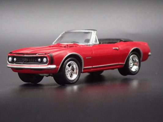 1967 67 CHEVY CHEVROLET CAMARO CONVERTIBLE RED 1/64 SCALE DIECAST MODEL CAR-Burning Rubber Toy Company