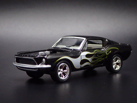 1968 68 FORD MUSTANG SHELBY GT500 BLACK 1/64 COLLECTIBLE DIECAST MODEL CAR-Burning Rubber Toy Company