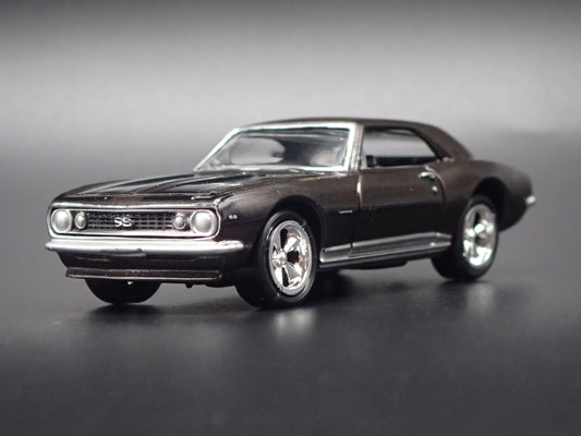 1967 67 CHEVY CHEVROLET CAMARO SS WINE 1:64 SCALE DIORAMA DIECAST MODEL CAR-Burning Rubber Toy Company