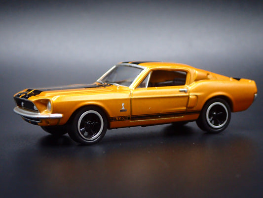 1968 68 FORD MUSTANG SHELBY GT500 GOLD 1/64 COLLECTIBLE DIECAST MODEL CAR-Burning Rubber Toy Company