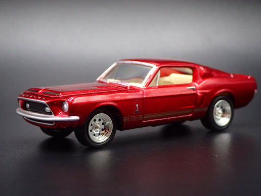 1968 68 FORD MUSTANG SHELBY GT500 RED 1/64 COLLECTIBLE DIECAST MODEL CAR-Burning Rubber Toy Company