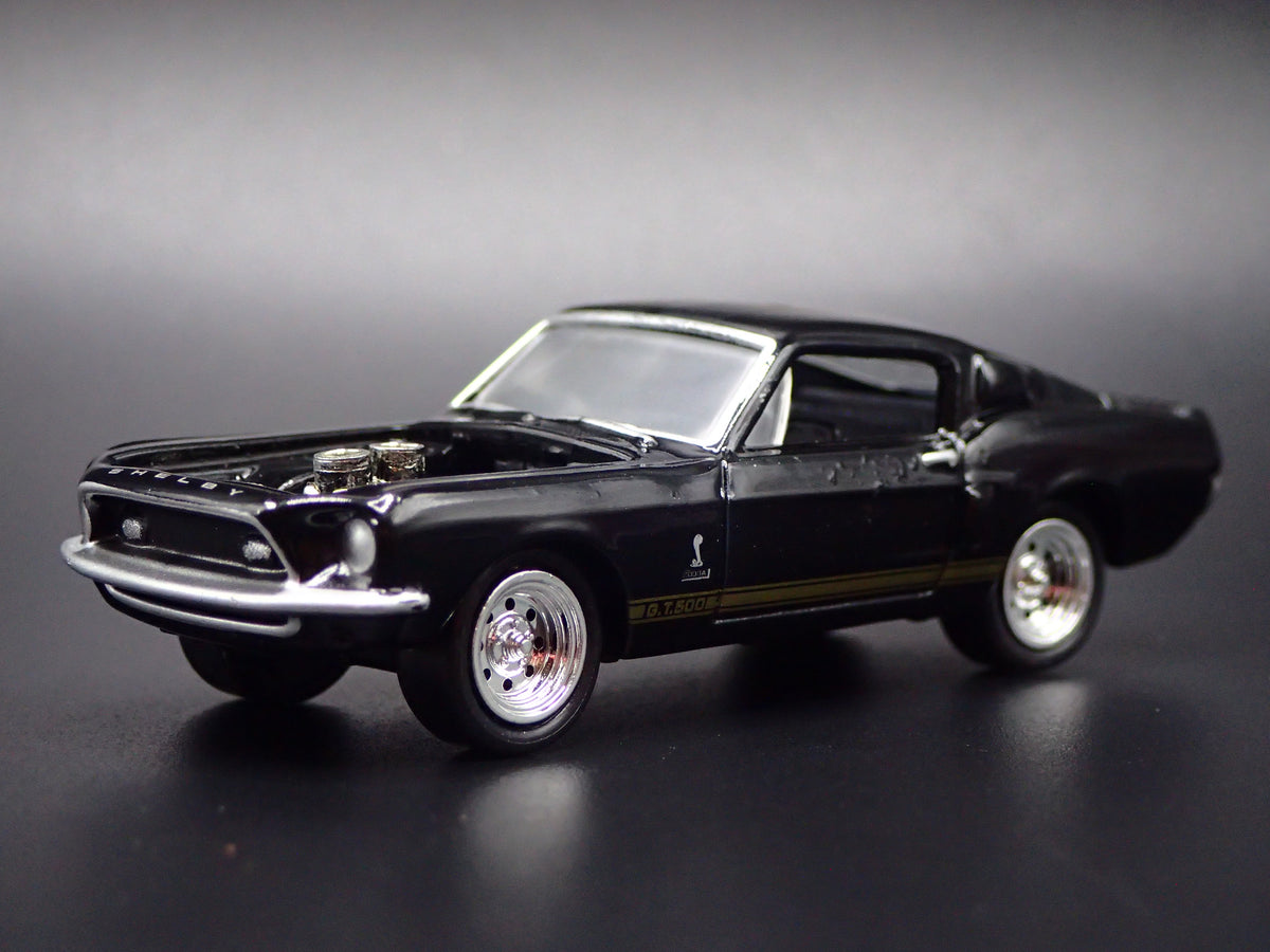 1968 68 FORD MUSTANG SHELBY GT500 BLACK 1/64 COLLECTIBLE DIECAST MODEL CAR