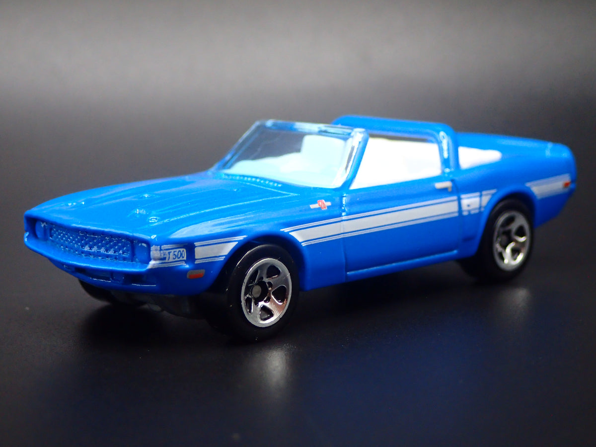 1969 69 FORD MUSTANG SHELBY GT-500 CONVETIBLE BLUE 1:64 SCALE DIECAST MODEL CAR