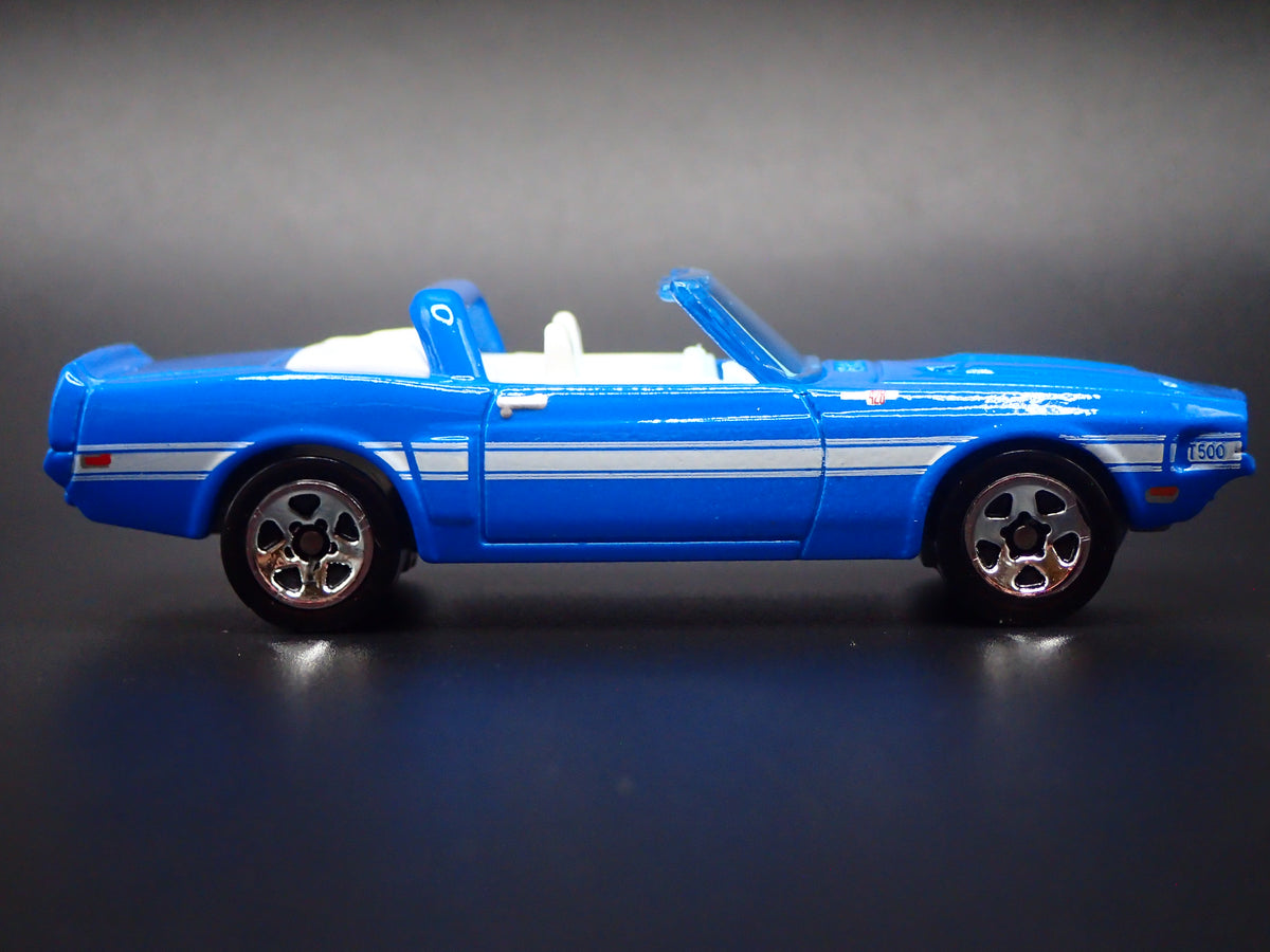 1969 69 FORD MUSTANG SHELBY GT-500 CONVETIBLE BLUE 1:64 SCALE DIECAST MODEL CAR