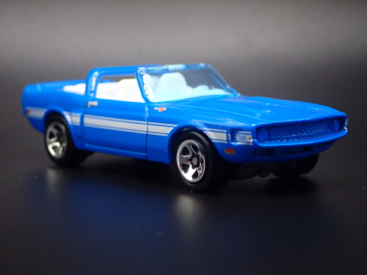 1969 69 FORD MUSTANG SHELBY GT-500 CONVETIBLE BLUE 1:64 SCALE DIECAST MODEL CAR