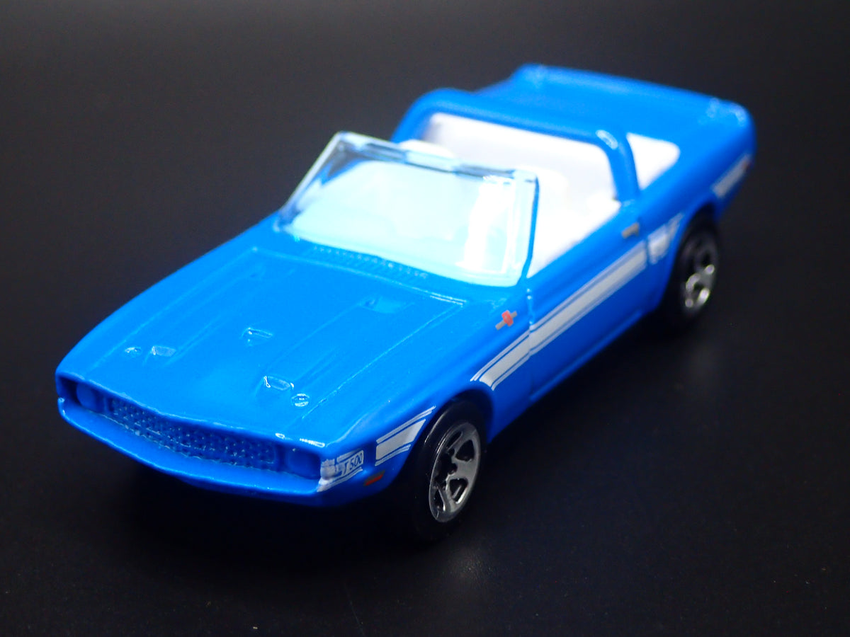 1969 69 FORD MUSTANG SHELBY GT-500 CONVETIBLE BLUE 1:64 SCALE DIECAST MODEL CAR