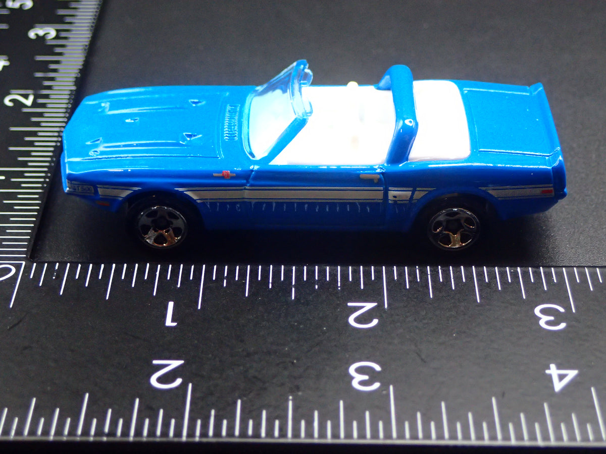 1969 69 FORD MUSTANG SHELBY GT-500 CONVETIBLE BLUE 1:64 SCALE DIECAST MODEL CAR