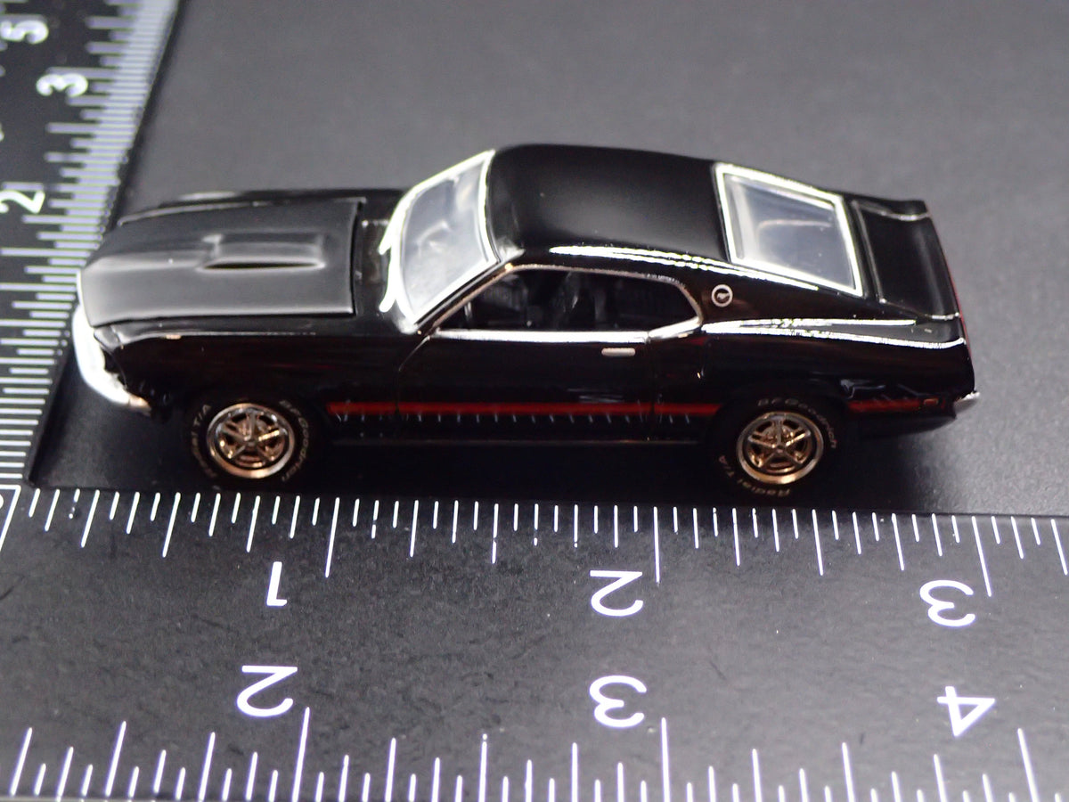 1969 69 FORD MUSTANG MACH 1 FASTBACK BLACK 1/64 SCALE DIECAST MODEL CAR