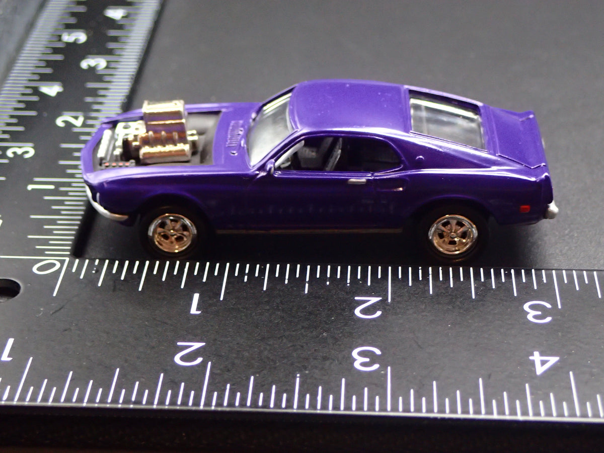 1969 69 FORD MUSTANG MACH 1 FASTBACK PURPLE 1/64 SCALE DIECAST MODEL CAR