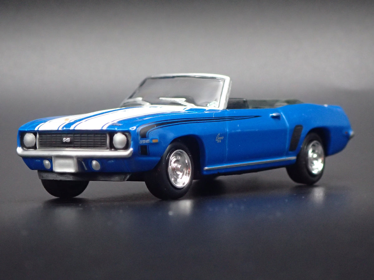 1969 69 CHEVY CHEVROLET CAMARO SS CONVERTIBLE BLUE 1/64 SCALE DIECAST MODEL CAR