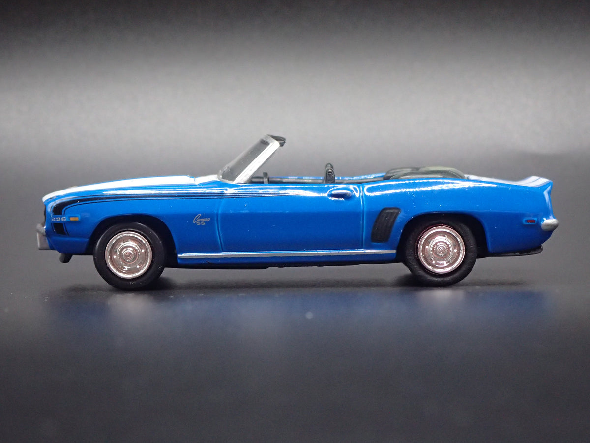 1969 69 CHEVY CHEVROLET CAMARO SS CONVERTIBLE BLUE 1/64 SCALE DIECAST MODEL CAR