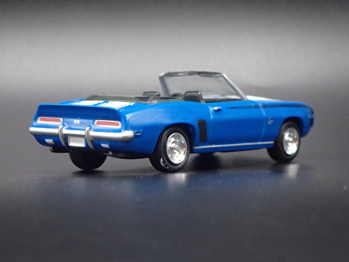 1969 69 CHEVY CHEVROLET CAMARO SS CONVERTIBLE BLUE 1/64 SCALE DIECAST MODEL CAR