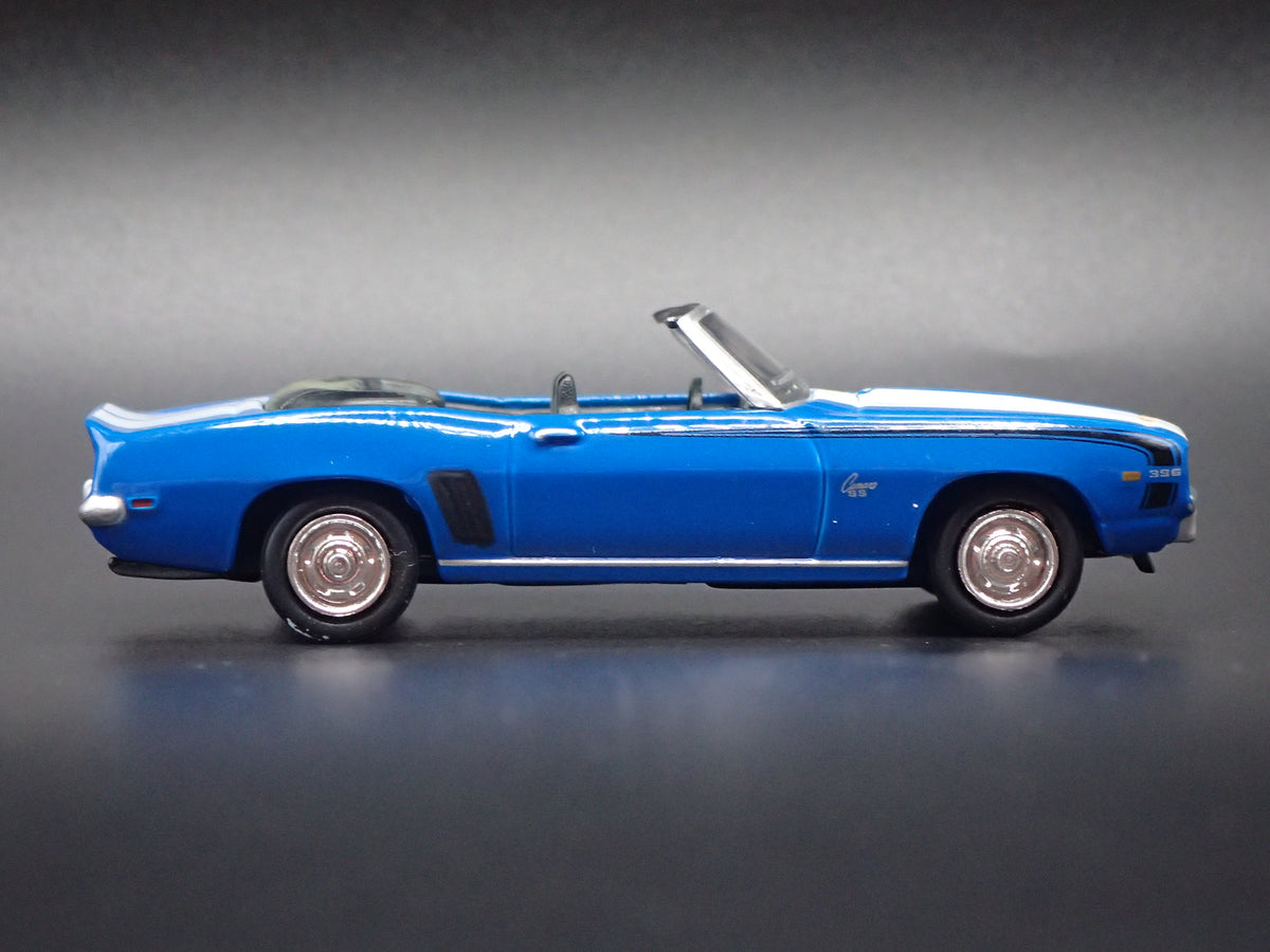 1969 69 CHEVY CHEVROLET CAMARO SS CONVERTIBLE BLUE 1/64 SCALE DIECAST MODEL CAR