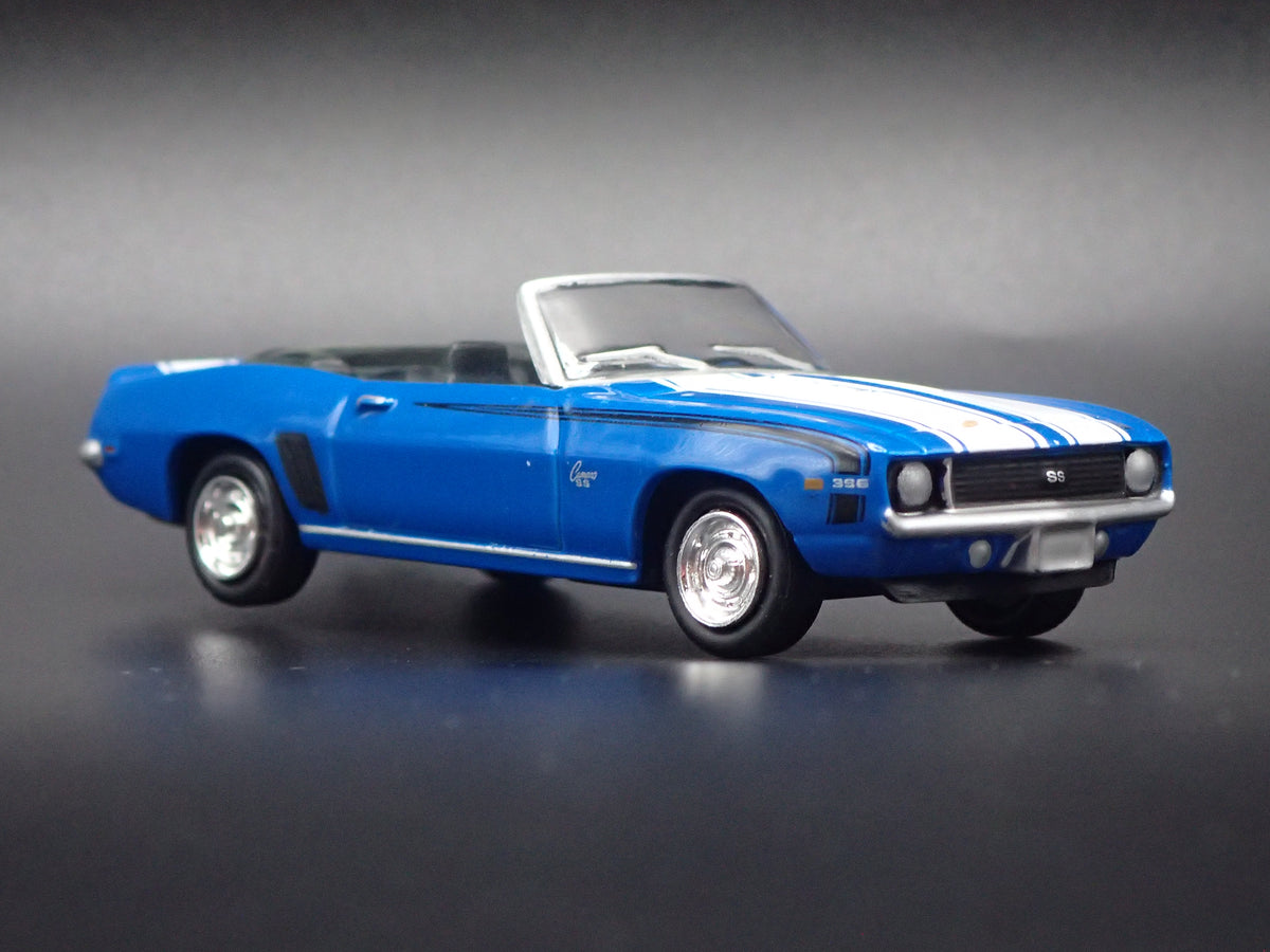 1969 69 CHEVY CHEVROLET CAMARO SS CONVERTIBLE BLUE 1/64 SCALE DIECAST MODEL CAR