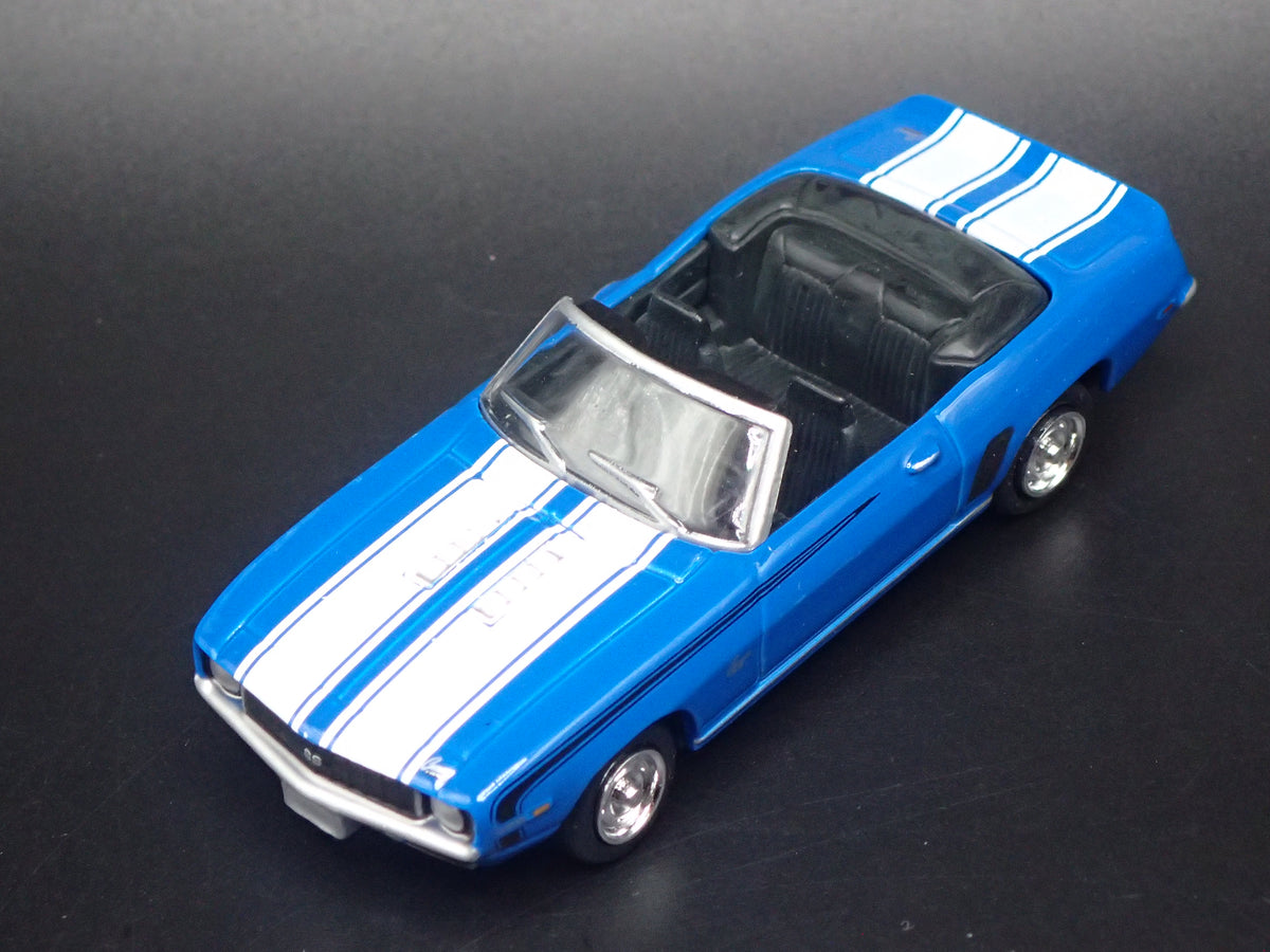 1969 69 CHEVY CHEVROLET CAMARO SS CONVERTIBLE BLUE 1/64 SCALE DIECAST MODEL CAR
