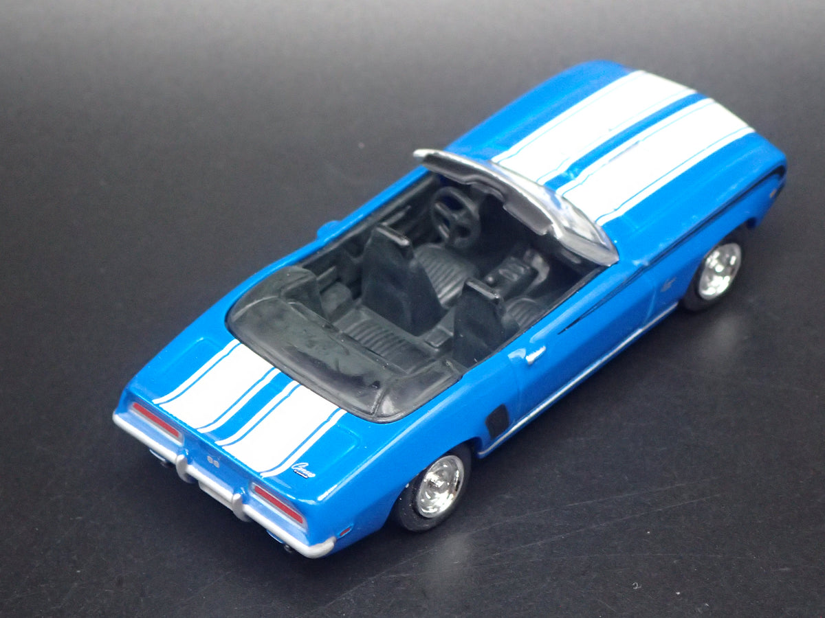 1969 69 CHEVY CHEVROLET CAMARO SS CONVERTIBLE BLUE 1/64 SCALE DIECAST MODEL CAR