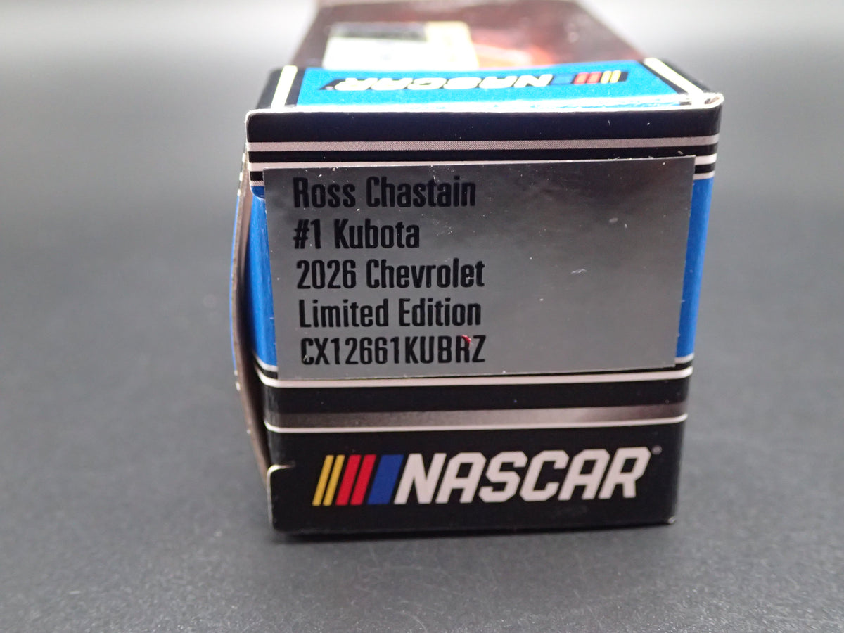 2026 26 CHEVROLET 1 ROSS CHASTAIN KUBOTA NASCAR 1:64 SCALE DIECAST CAR