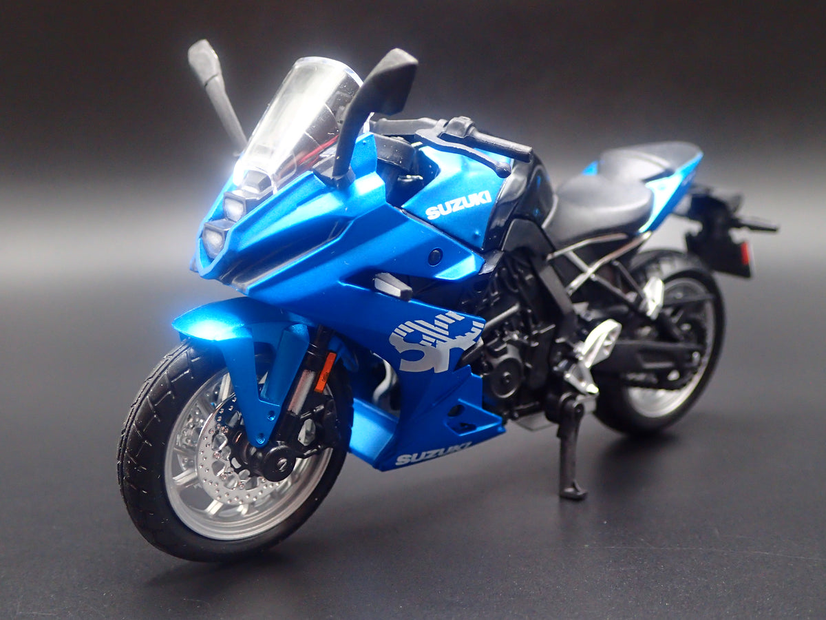 SUZUKI GSX-8R SPORT BIKE MOTORCYCLE BLUE 1/18 SCALE DIECAST MODEL BIKE