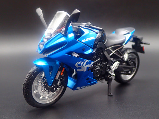 SUZUKI GSX-8R SPORT BIKE MOTORCYCLE BLUE 1/18 SCALE DIECAST MODEL BIKE-Burning Rubber Toy Company