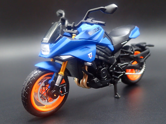 SUZUKI KATANA SPORT BIKE MOTORCYCLE BLUE 1/18 SCALE DIECAST MODEL BIKE-Burning Rubber Toy Company