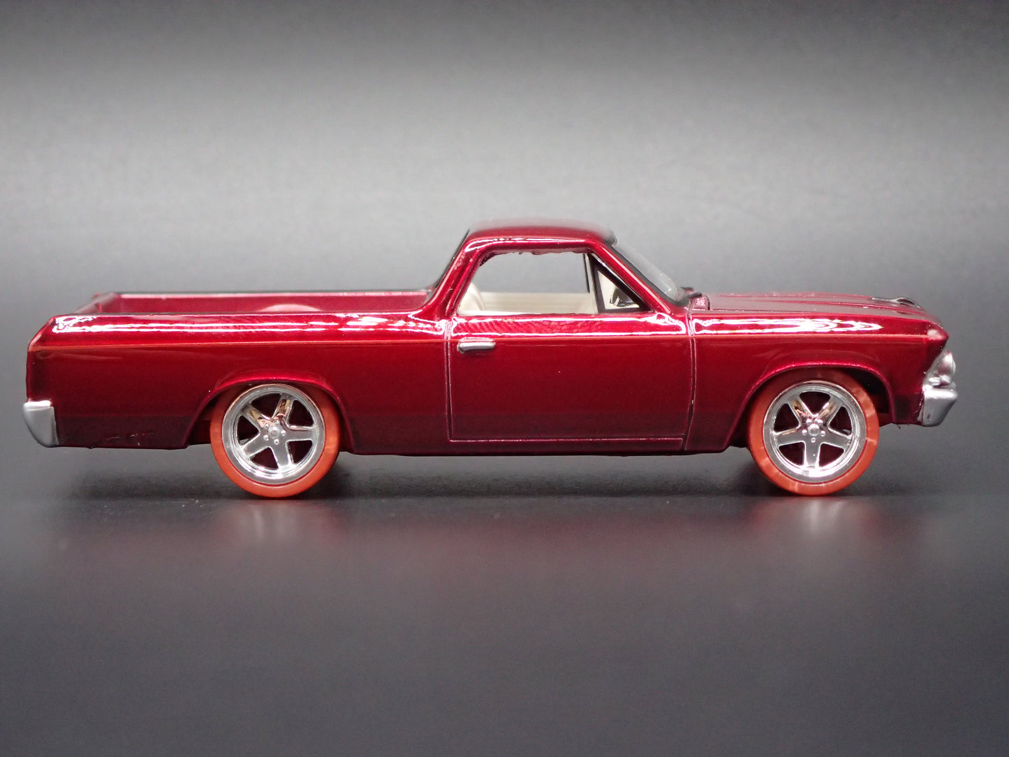 1966 CHEVROLET CHEVY EL CAMINO ULTRA RED 1:64 SCALE DIORAMA DIECAST MODEL CAR