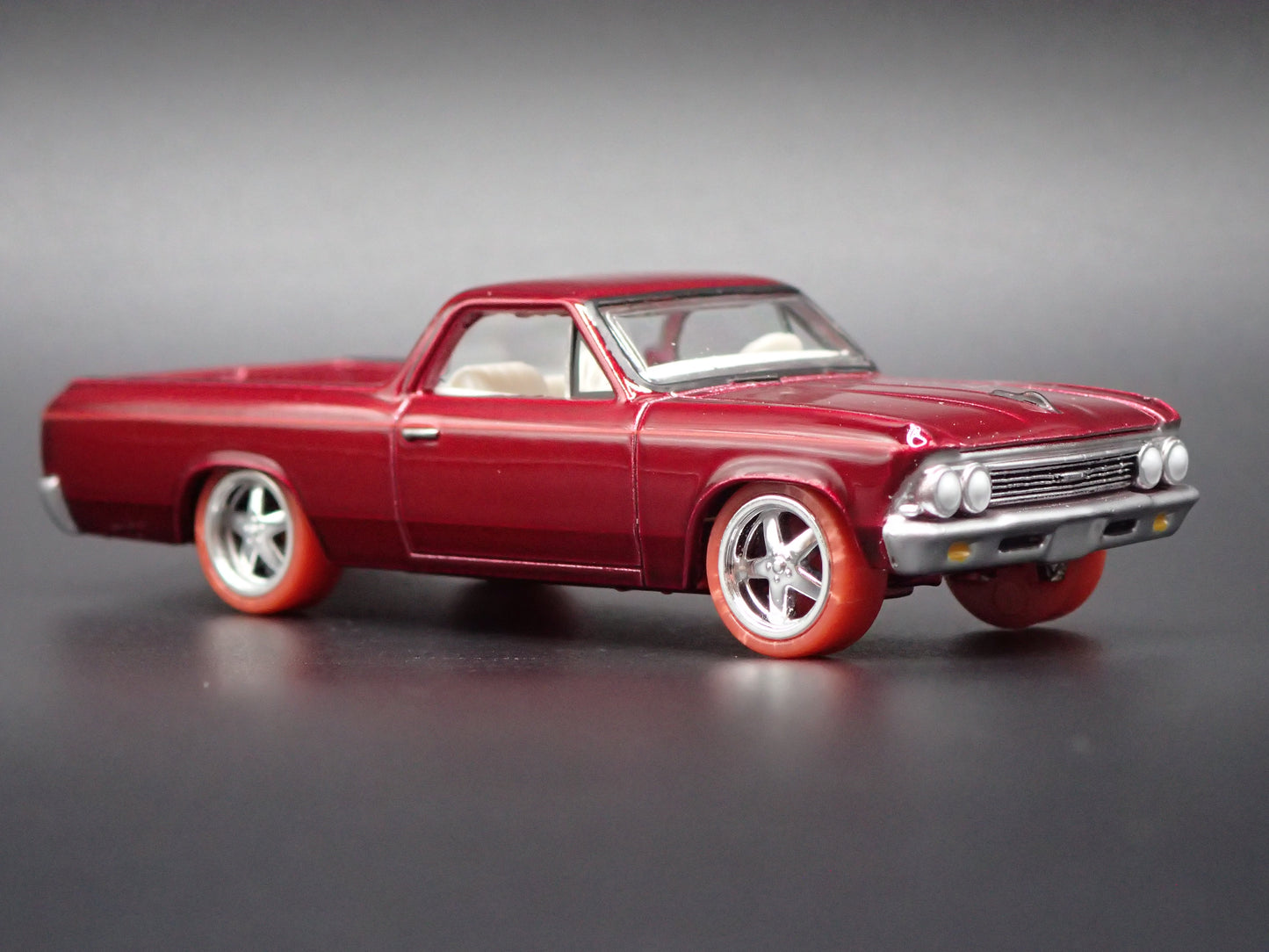 1966 CHEVROLET CHEVY EL CAMINO ULTRA RED 1:64 SCALE DIORAMA DIECAST MODEL CAR