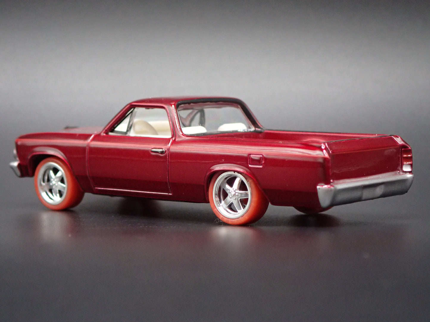 1966 CHEVROLET CHEVY EL CAMINO ULTRA RED 1:64 SCALE DIORAMA DIECAST MODEL CAR