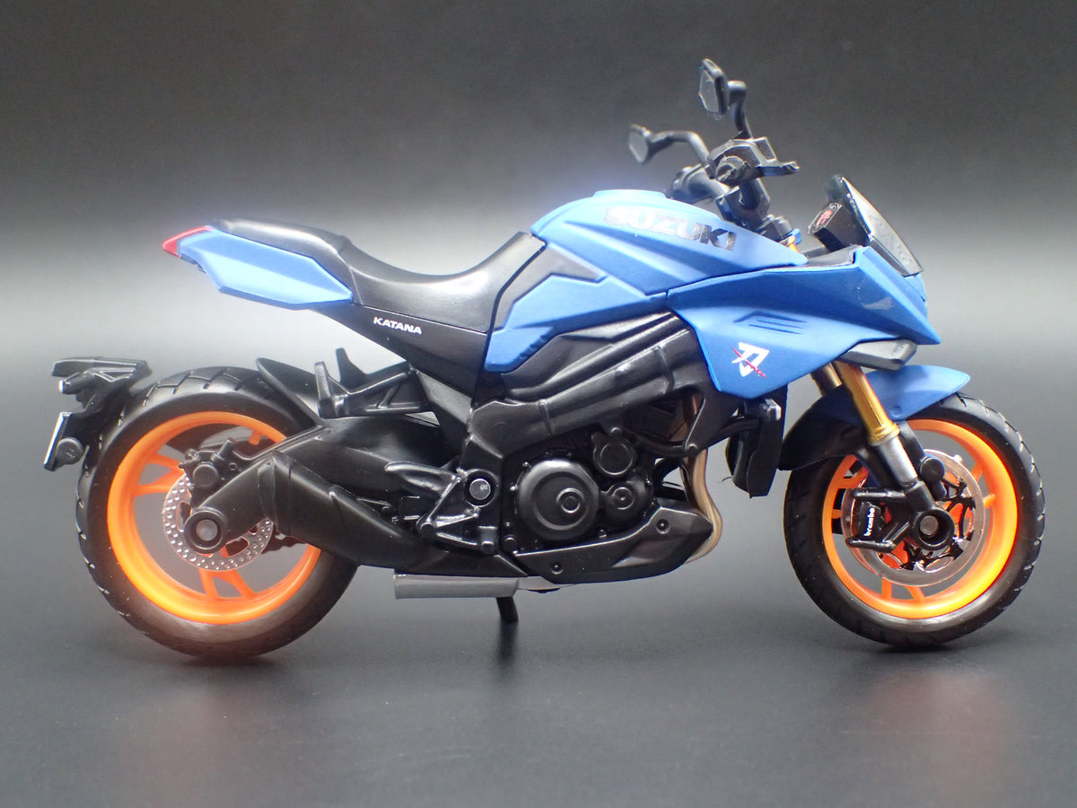 SUZUKI KATANA SPORT BIKE MOTORCYCLE BLUE 1/18 SCALE DIECAST MODEL BIKE