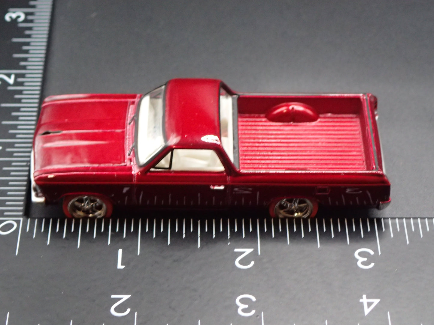 1966 CHEVROLET CHEVY EL CAMINO ULTRA RED 1:64 SCALE DIORAMA DIECAST MODEL CAR