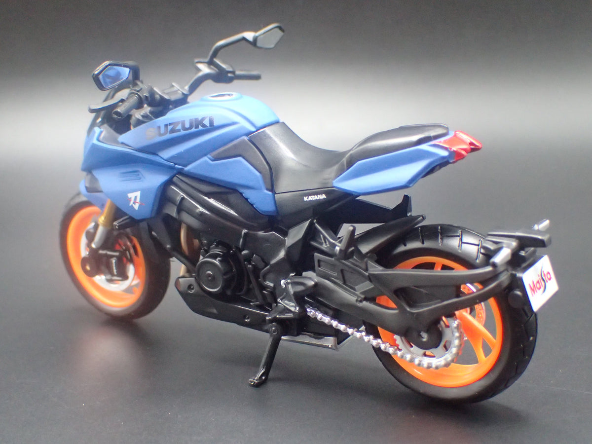 SUZUKI KATANA SPORT BIKE MOTORCYCLE BLUE 1/18 SCALE DIECAST MODEL BIKE