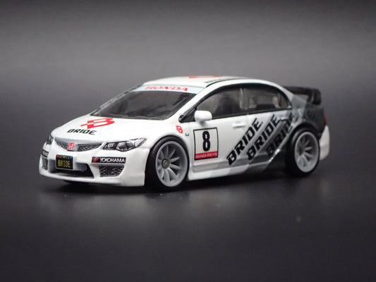 2005-2010 HONDA CIVIC TYPE R BRIDE RACING WHITE 1:64 SCALE DIECAST MODEL CAR