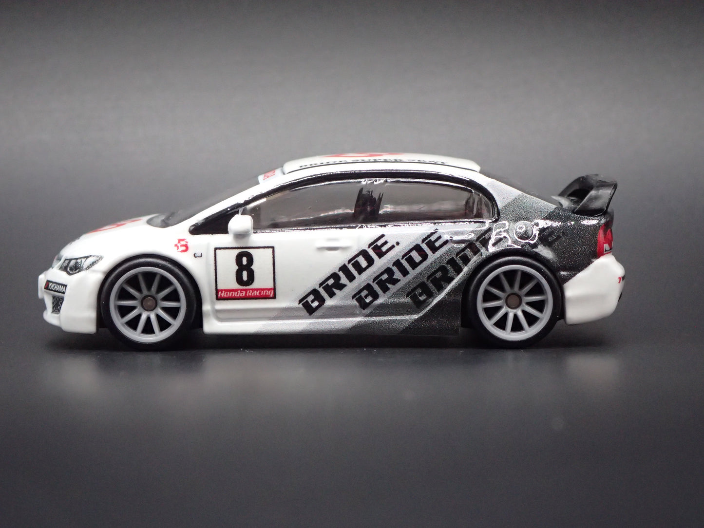 2005-2010 HONDA CIVIC TYPE R BRIDE RACING WHITE 1:64 SCALE DIECAST MODEL CAR