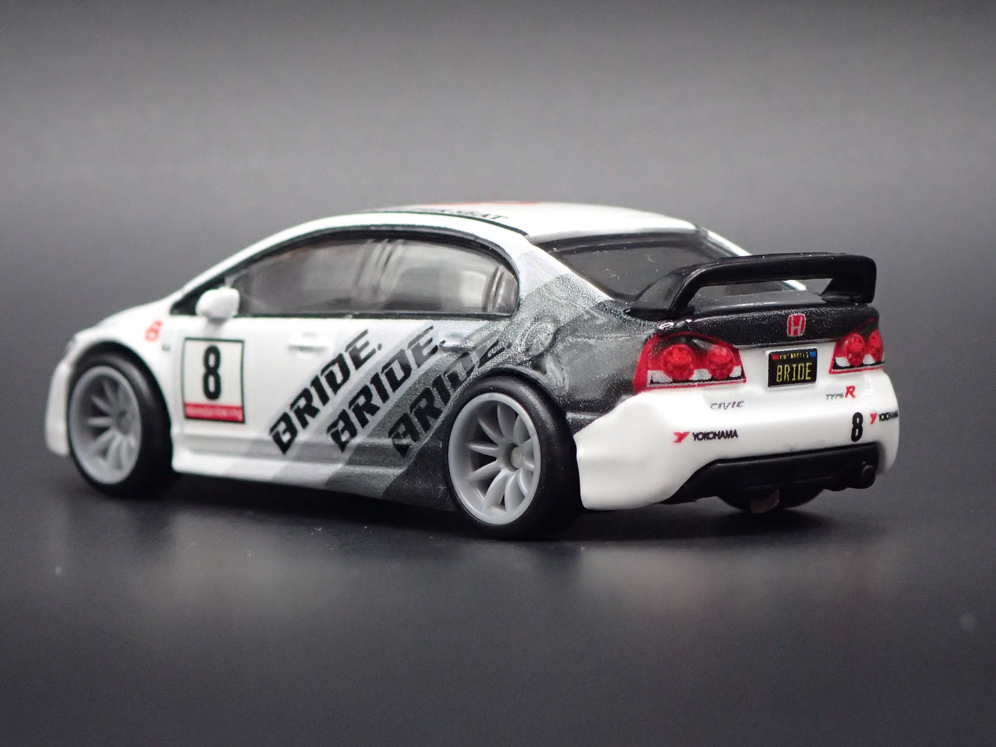 2005-2010 HONDA CIVIC TYPE R BRIDE RACING WHITE 1:64 SCALE DIECAST MODEL CAR