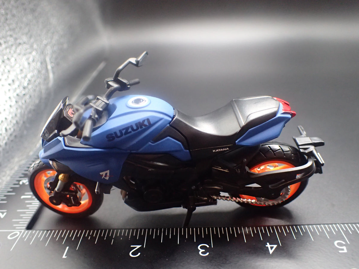SUZUKI KATANA SPORT BIKE MOTORCYCLE BLUE 1/18 SCALE DIECAST MODEL BIKE