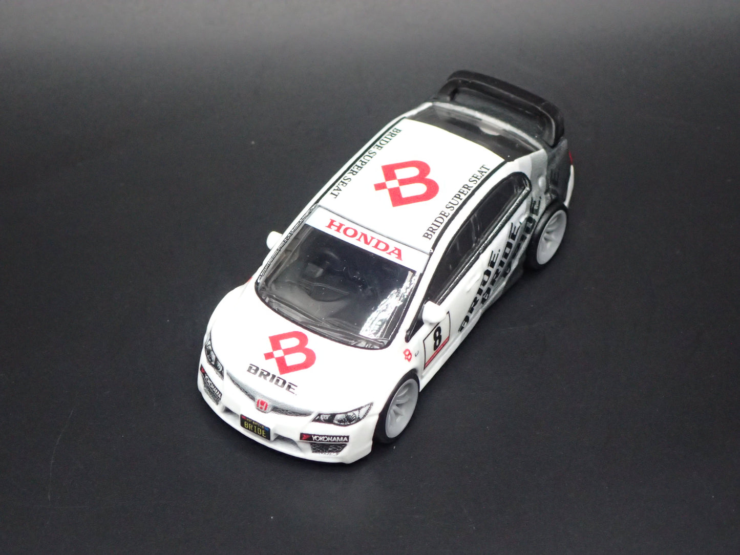 2005-2010 HONDA CIVIC TYPE R BRIDE RACING WHITE 1:64 SCALE DIECAST MODEL CAR
