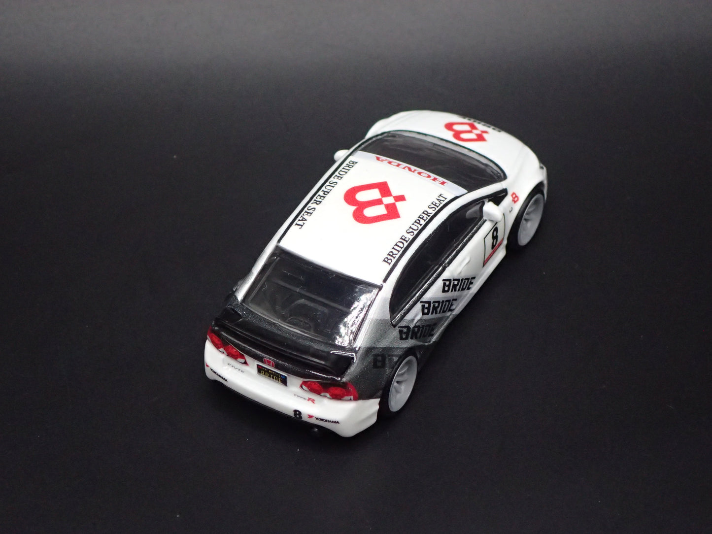 2005-2010 HONDA CIVIC TYPE R BRIDE RACING WHITE 1:64 SCALE DIECAST MODEL CAR