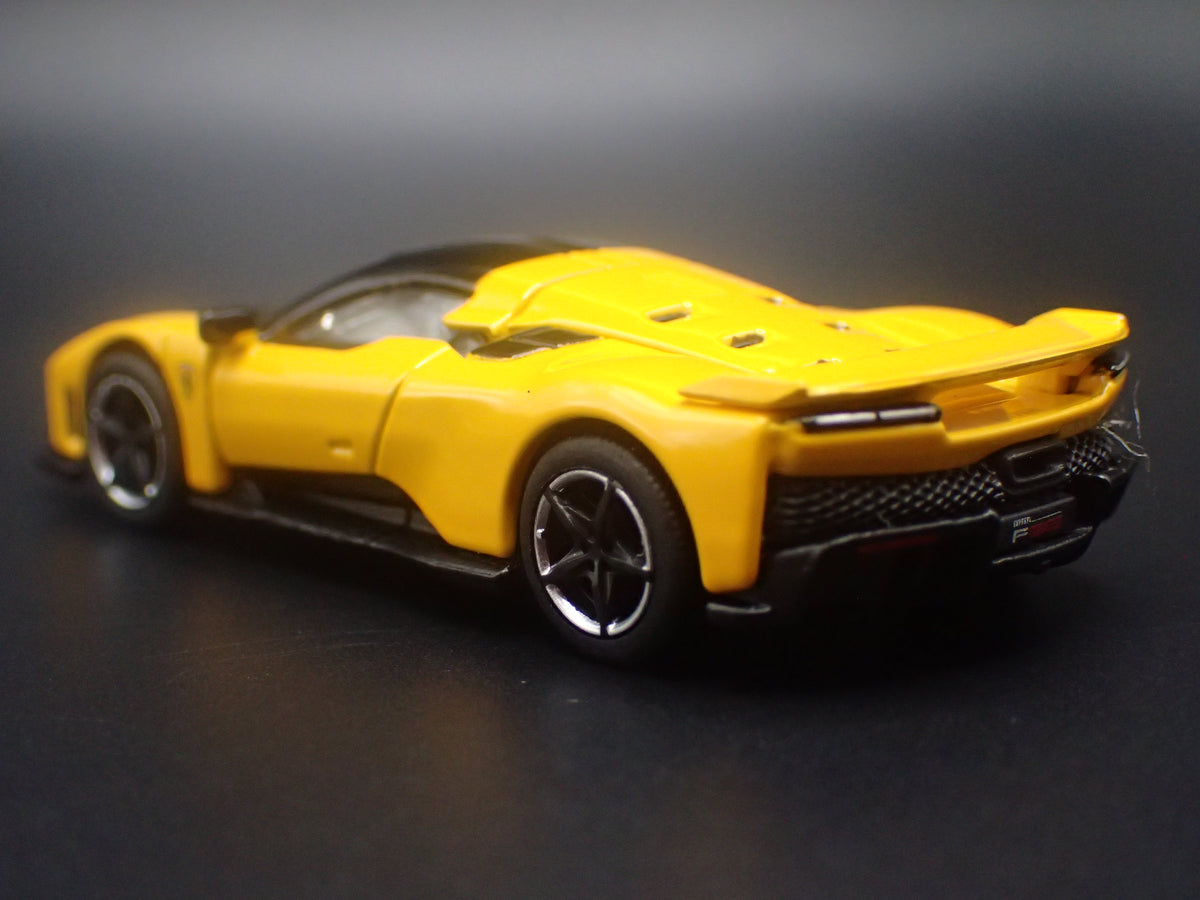 2025-2027 FERRARI F80 YELLOW 1:64 SCALE COLLECTIBLE DIORAMA DIECAST MODEL CAR