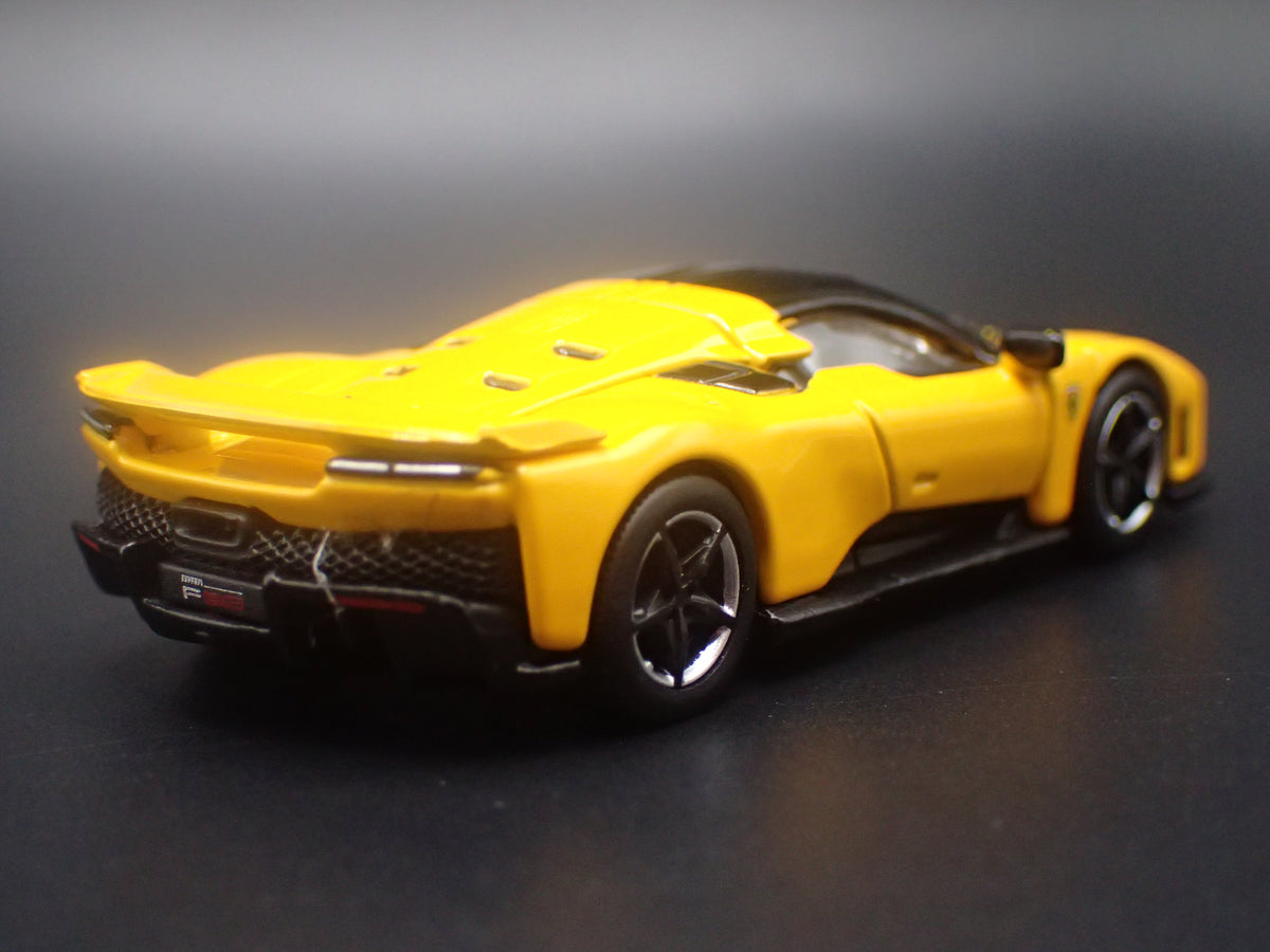 2025-2027 FERRARI F80 YELLOW 1:64 SCALE COLLECTIBLE DIORAMA DIECAST MODEL CAR
