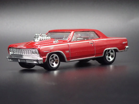 1964 64 CHEVY CHEVROLET CHEVELLE SS RED 1/64 SCALE COLLECTIBLE DIECAST MODEL CAR-Burning Rubber Toy Company