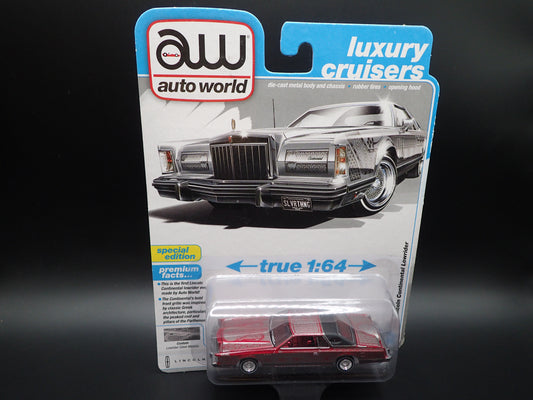 2024 AUTO WORLD ULTRA RED CHASE 1979 LINCOLN CONTINENTAL MARK V LUXURY 6A CHASE