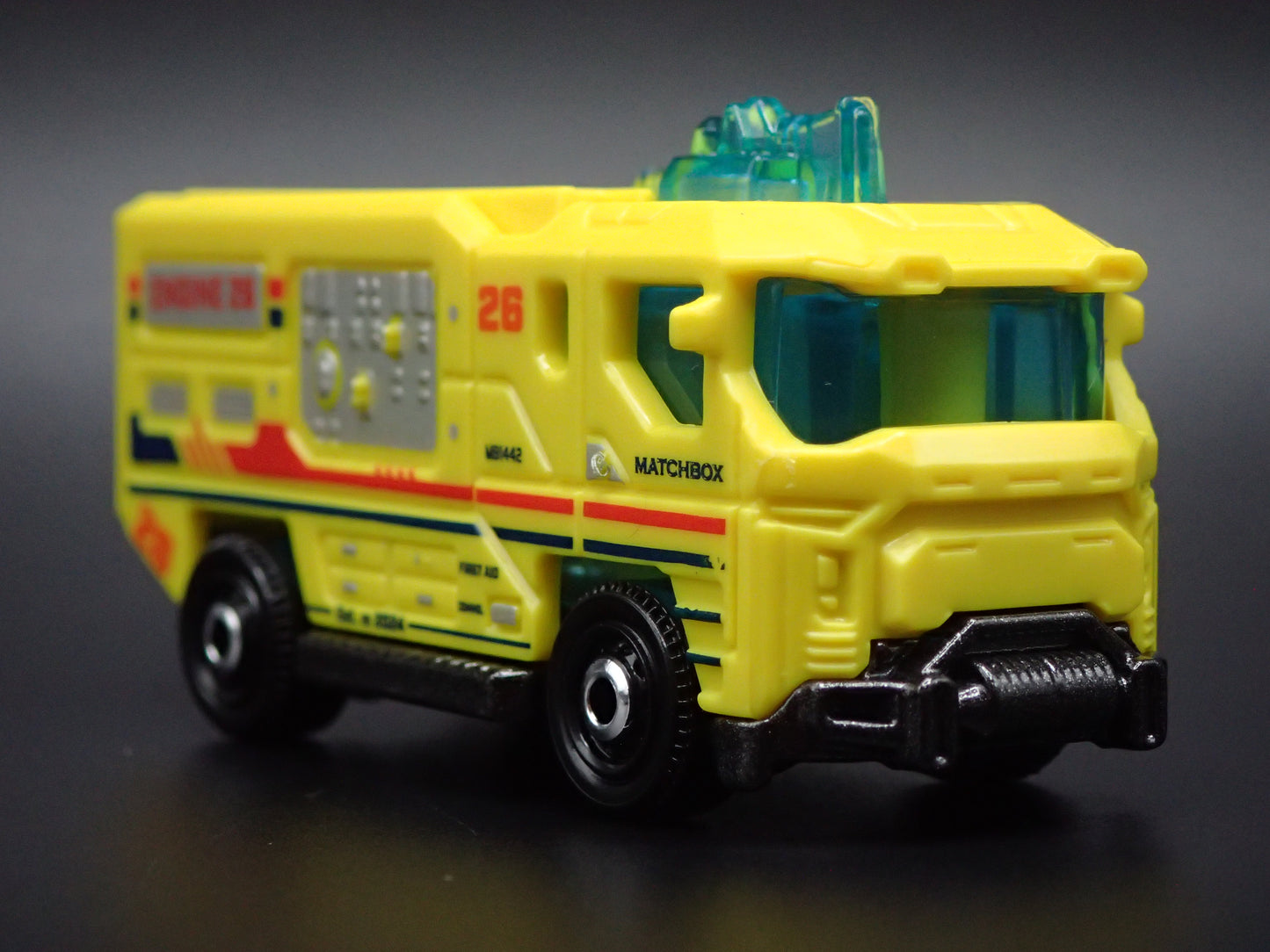 FIRE ENGINE TRUCK BLAZE BUSTER II YELLOW 1:64 MB SCALE DIORAMA DIECAST MODEL CAR