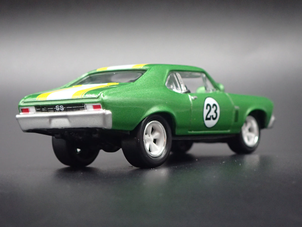 1969 69 CHEVY CHEVROLET NOVA SS GREEN 1:64 SCALE DIORAMA DIECAST MODEL CAR