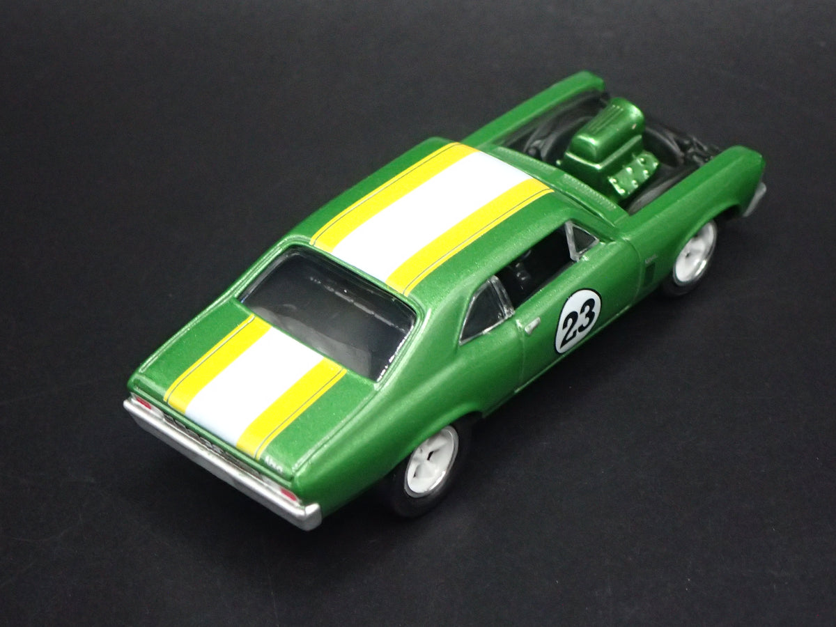 1969 69 CHEVY CHEVROLET NOVA SS GREEN 1:64 SCALE DIORAMA DIECAST MODEL CAR