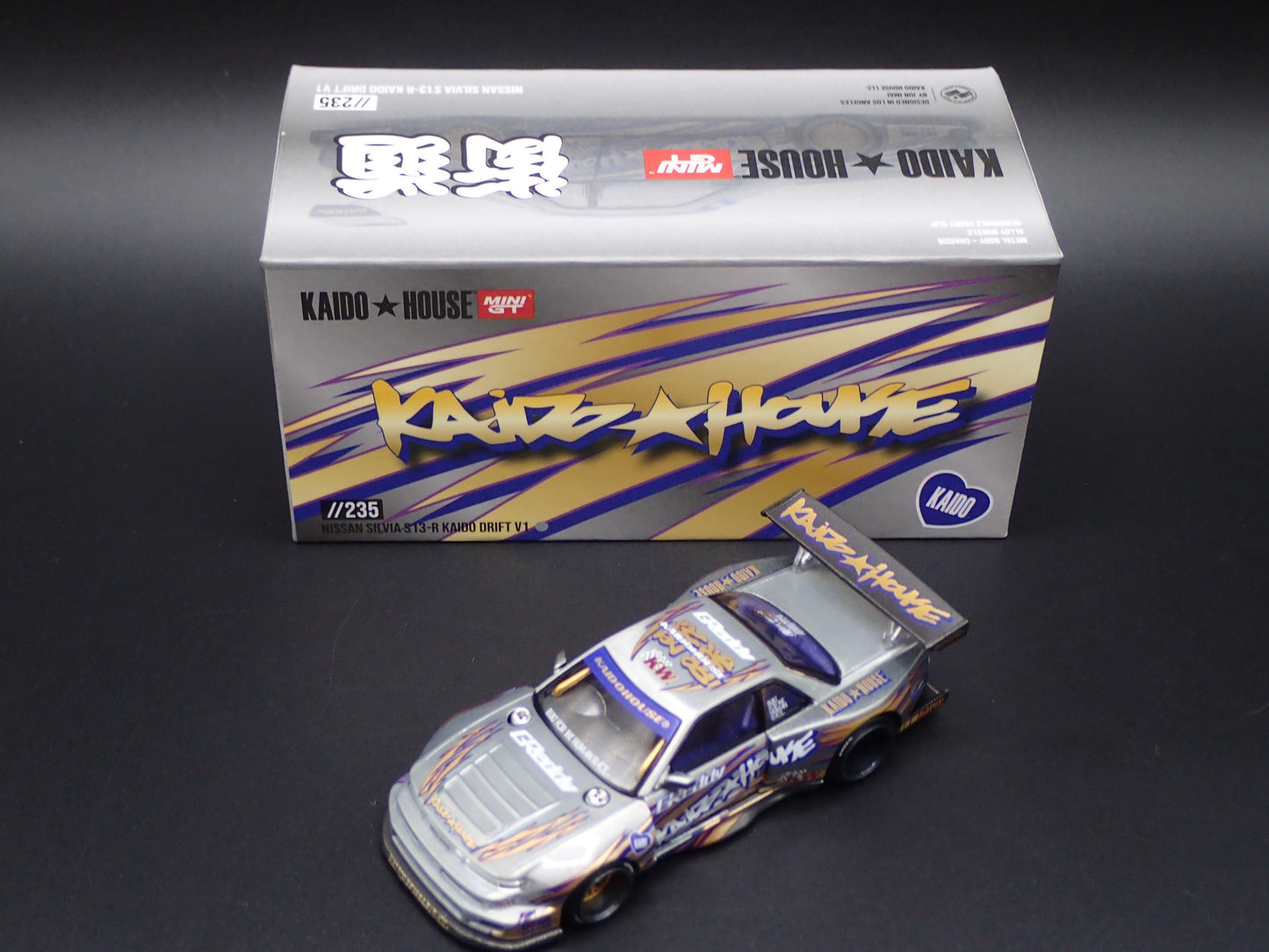 2026 KAIDO DRIFT NISSAN SILVIA S13-R V1 #235 RAW CHASE 1/64 SCALE DIECAST MODEL CAR