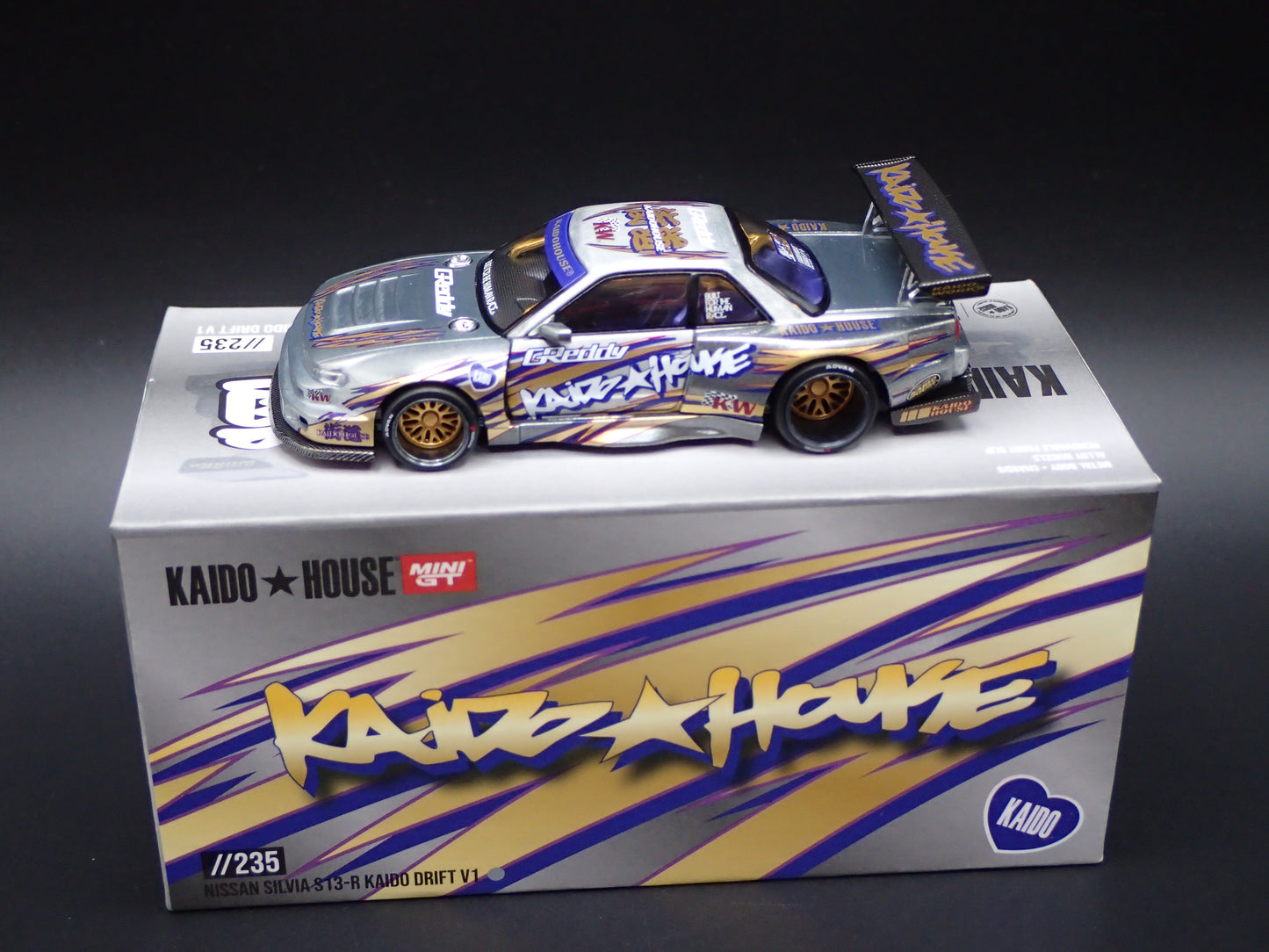 2026 KAIDO DRIFT NISSAN SILVIA S13-R V1 #235 RAW CHASE 1/64 SCALE DIECAST MODEL CAR