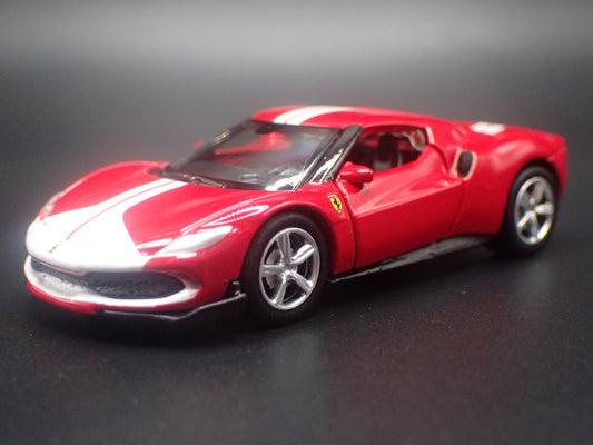 2022-2026 FERRARI 296 GTB ASSETTO FIORANO RED 1:64 SCALE COLLECTIBLE DIECAST MODEL CAR-Burning Rubber Toy Company