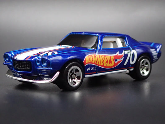 1970 70 CHEVY CHEVROLET CAMARO BLUE 1/64 SCALE DIORAMA DIECAST MODEL CAR-Burning Rubber Toy Company