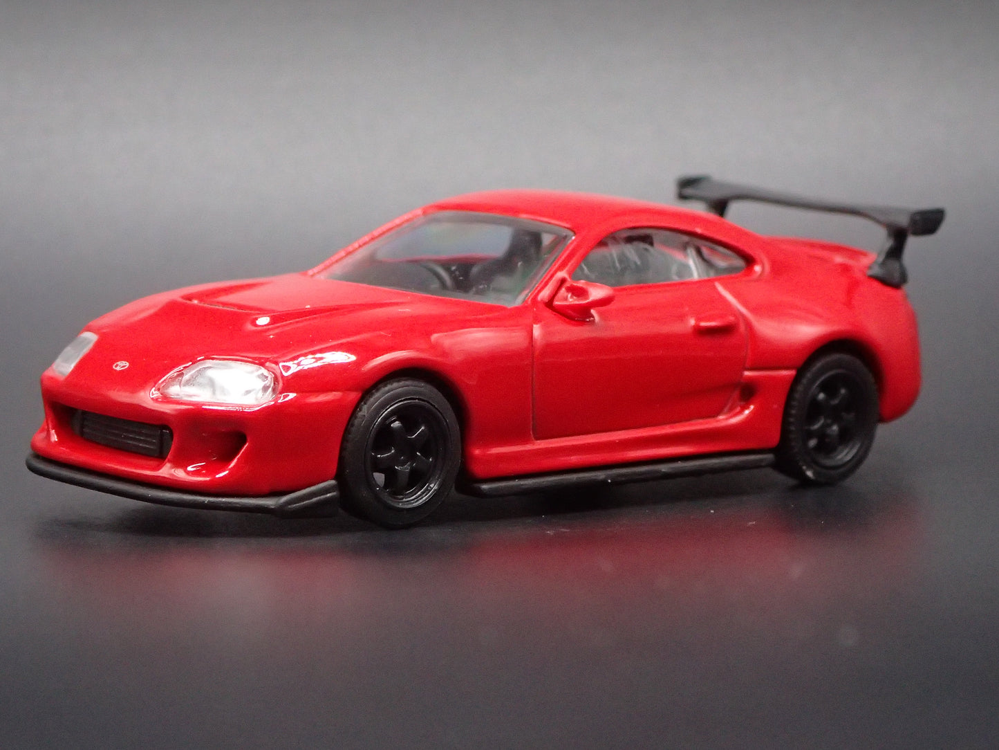 1993 - 2002 TOYOTA SUPRA RED 1/64 SCALE COLLECTIBLE DIORAMA DIECAST MODEL CAR