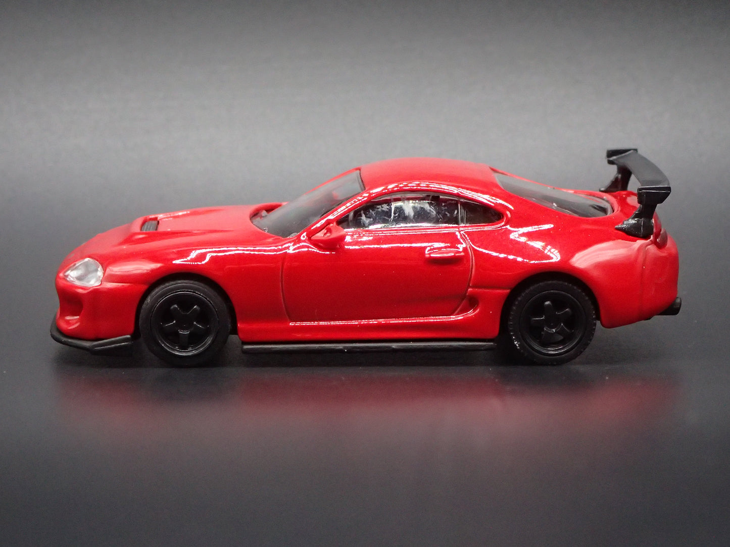 1993 - 2002 TOYOTA SUPRA RED 1/64 SCALE COLLECTIBLE DIORAMA DIECAST MODEL CAR
