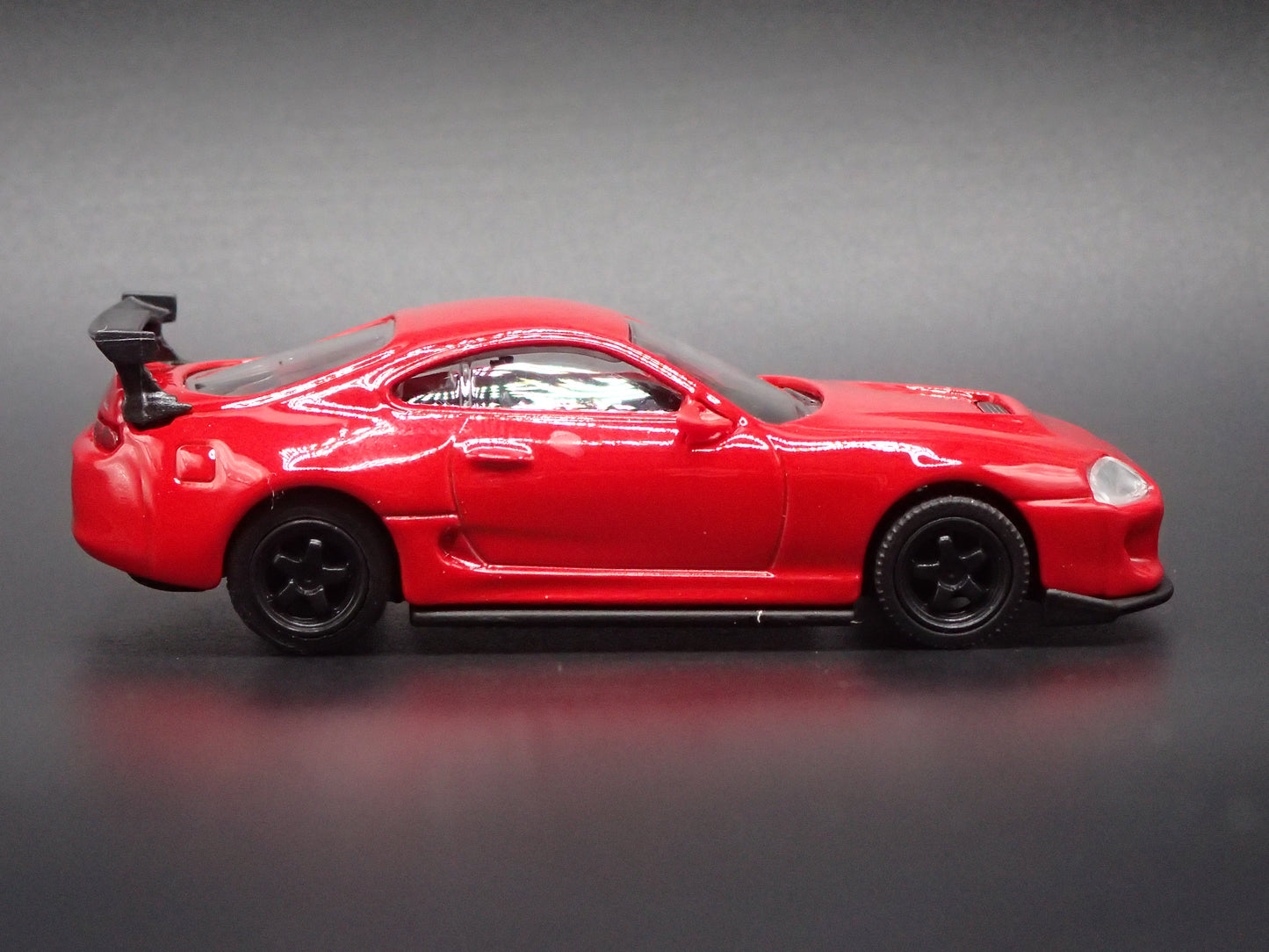 1993 - 2002 TOYOTA SUPRA RED 1/64 SCALE COLLECTIBLE DIORAMA DIECAST MODEL CAR